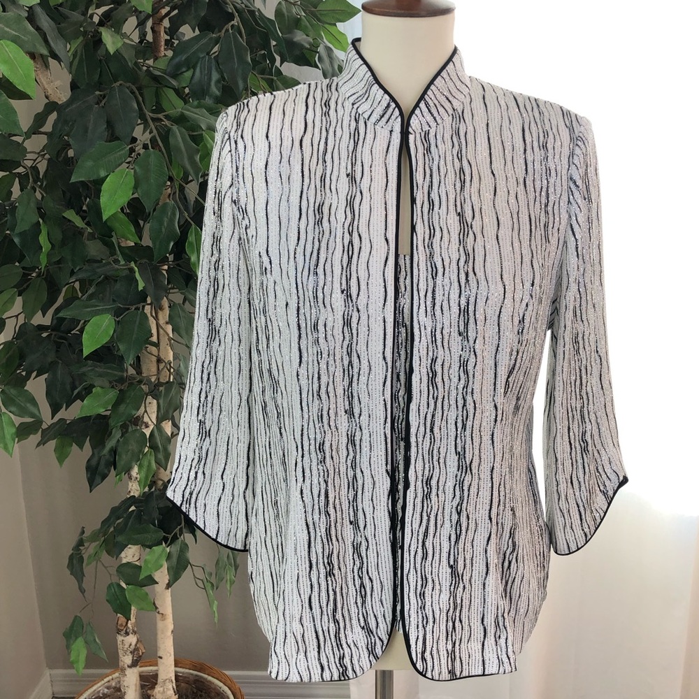 Alex Evening L Cami Jacket Twinset Glitter Sparkle